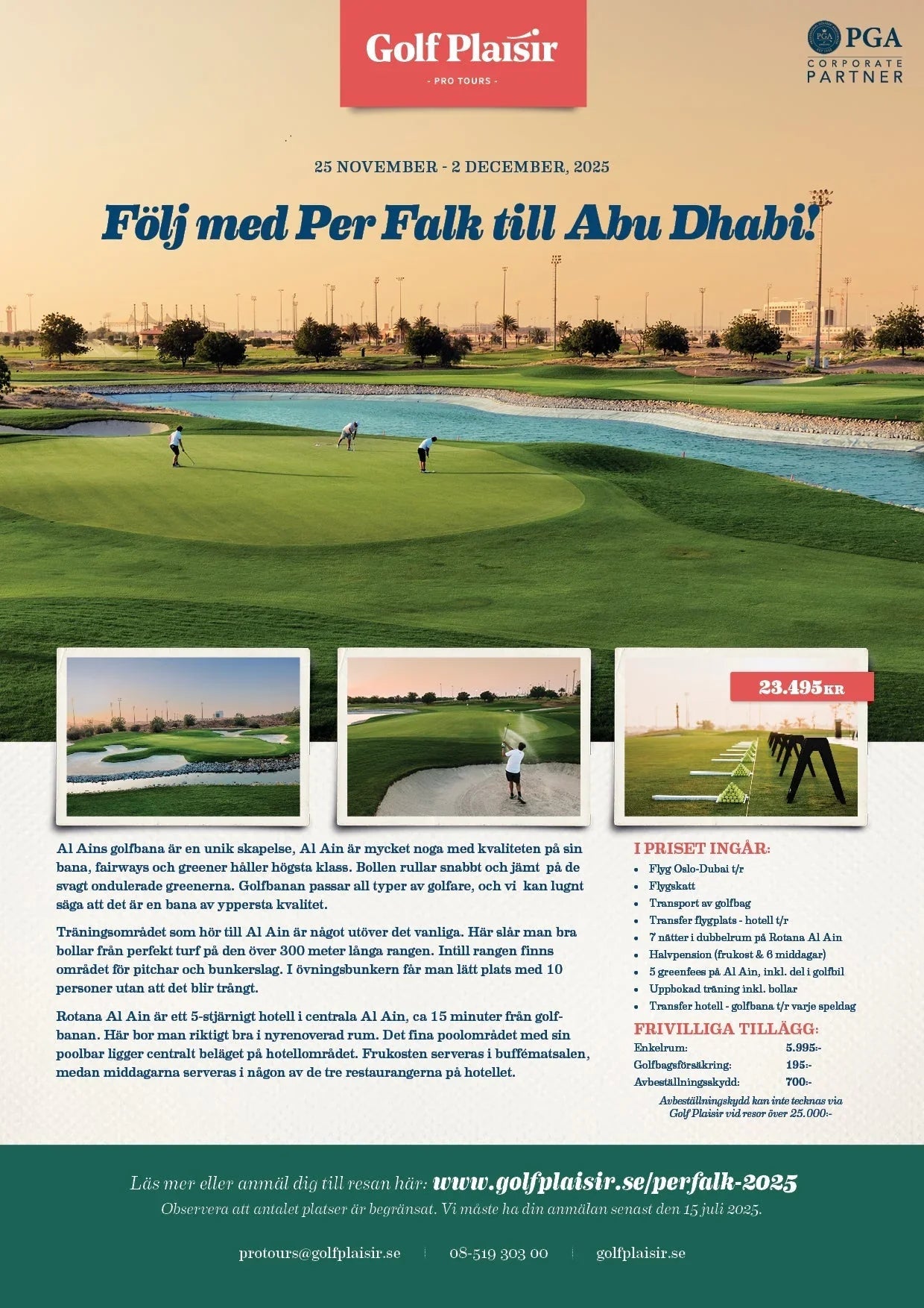 SISTE FRIST: Följ med Per Falk till Abu Dhabi!