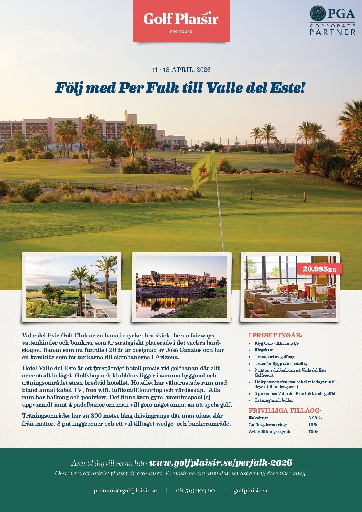 Bli med Per Falk til Valle del Este!