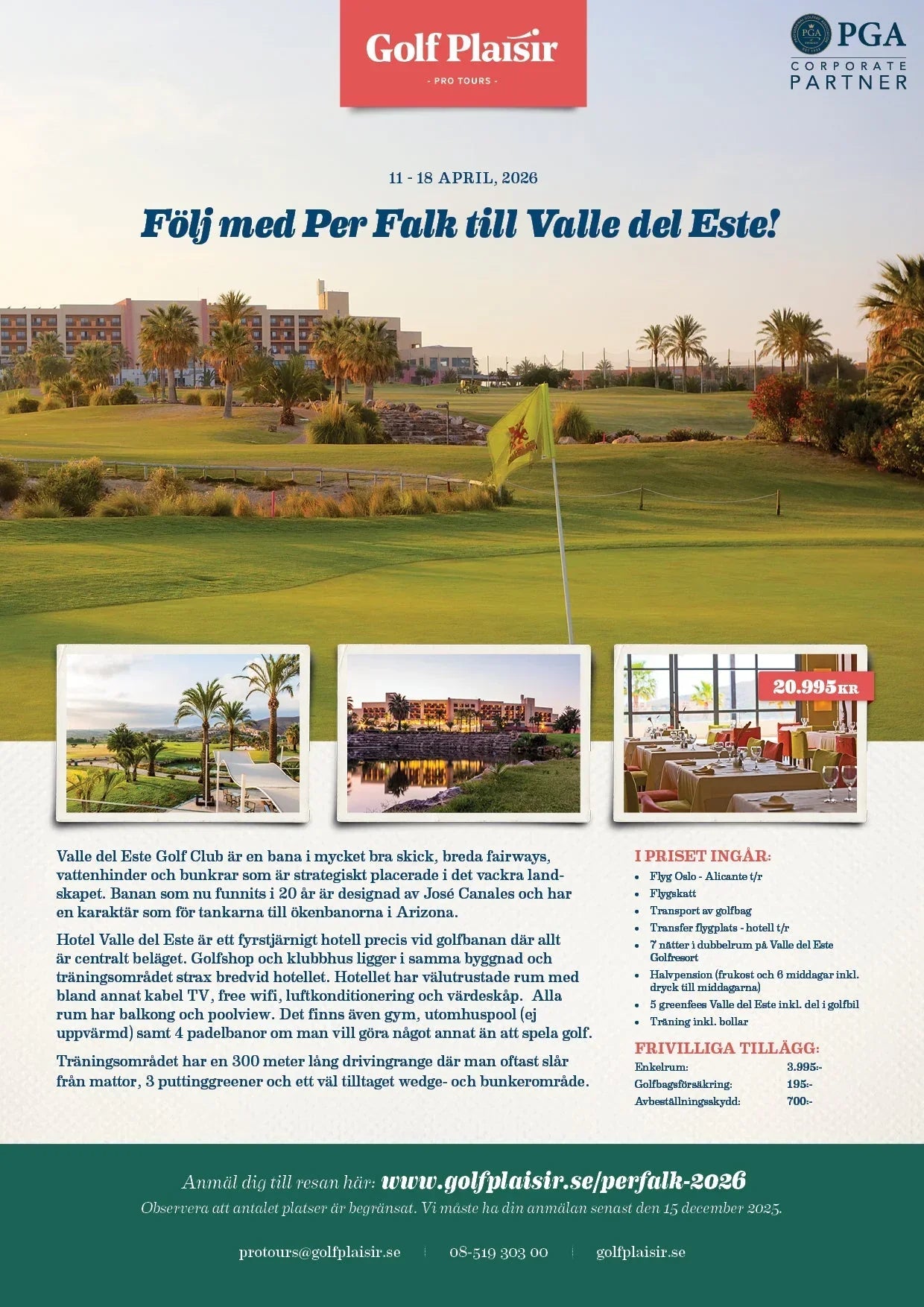 Bli med Per Falk til Valle del Este!