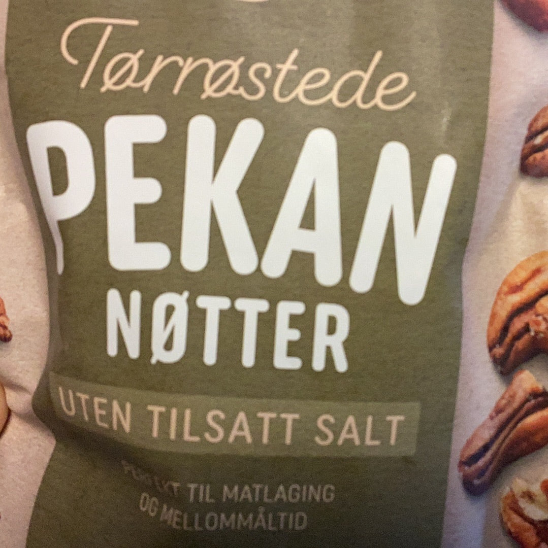 Nøtter Pekan tørrøstede
