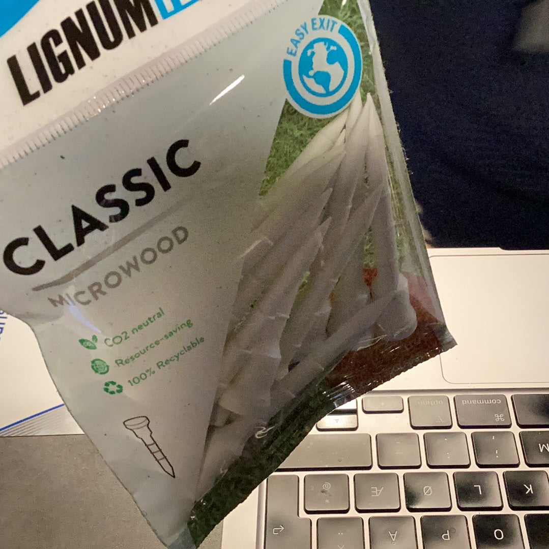 Lignum hvite plast pegger 2 3/4"