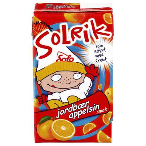 Solrik 0,25 dl appelsin og jorderbær/appelsin smaker