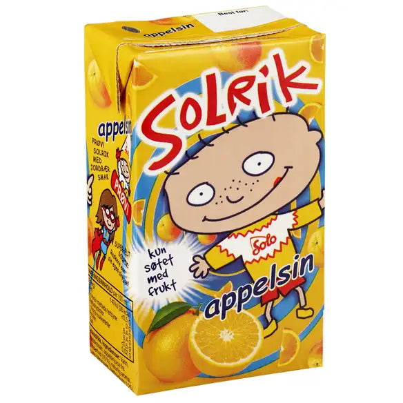 Solrik 0,25 dl appelsin og jorderbær/appelsin smaker