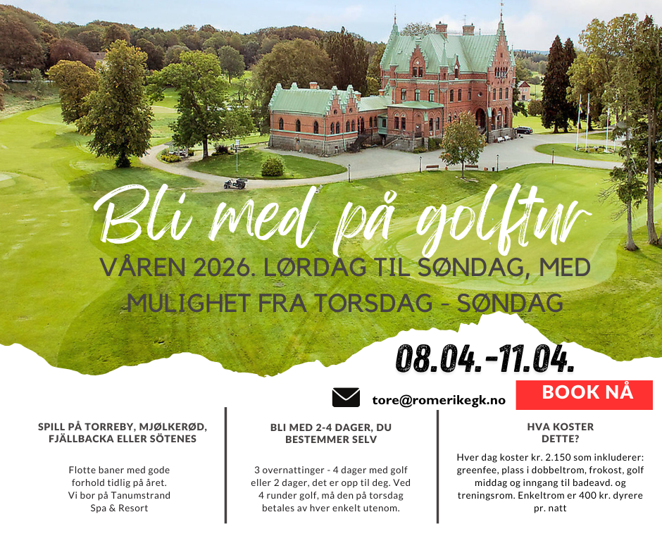 Bli med på golftur våren 2026