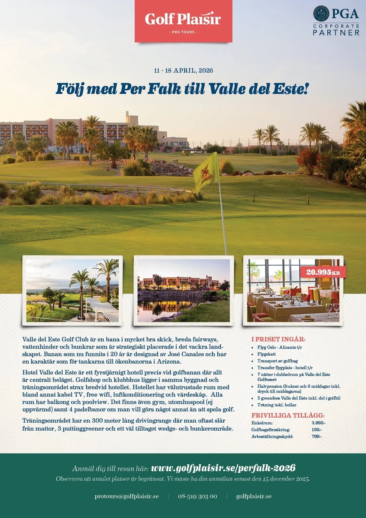 Bli med Per Falk til Valle del Este!