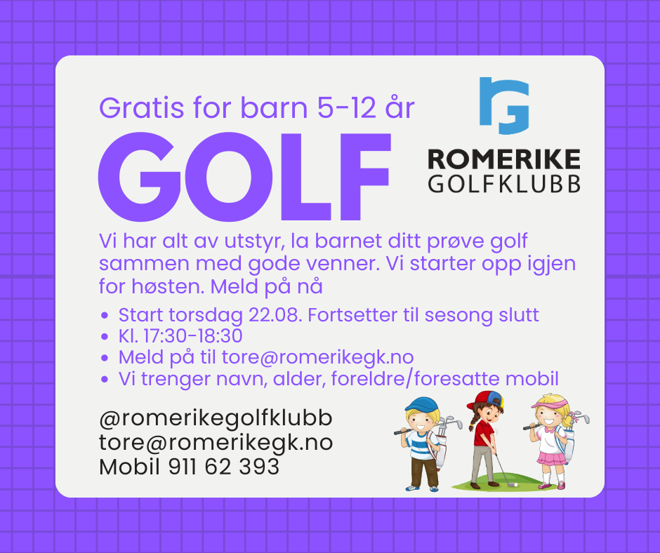 Gratis golf for barn